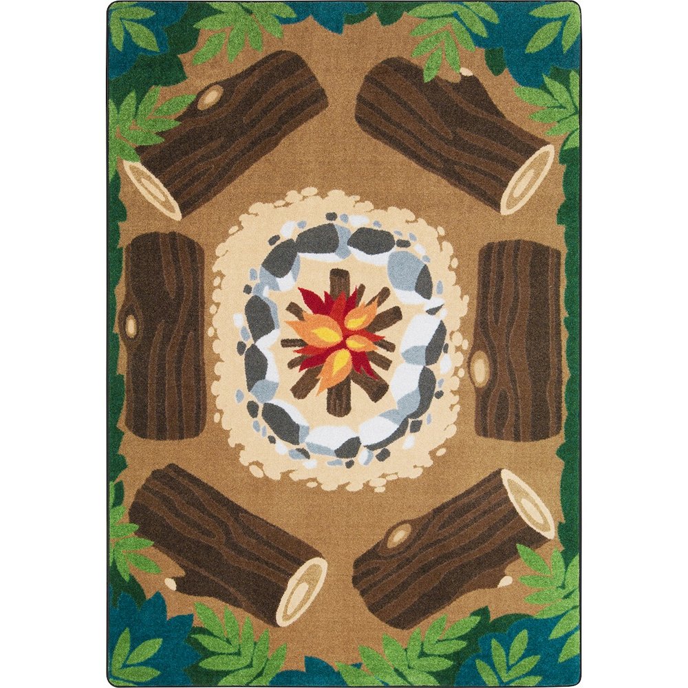 Kid Essentials Campfire Fun 7'8" x 10'9" Area Rug in Color Multi