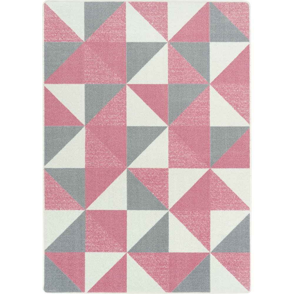 Claremont Kids Cartwheel 5'4" x 7'8" Area Rug in Color Blush