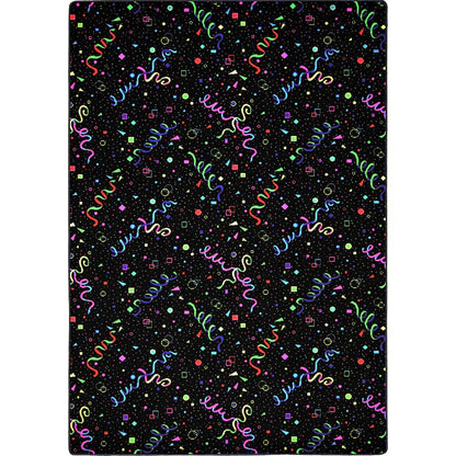 Neon Lights Celebration 6' x 6' Area Rug in Color Fluorescent