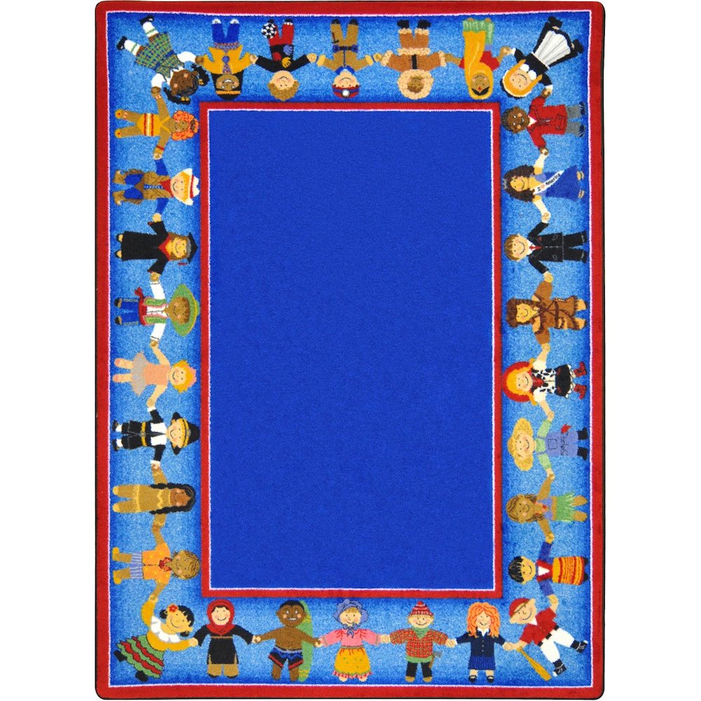 Kid Essentials Children of Many Cultures 7'8" x 10'9" Area Rug in Color Multi