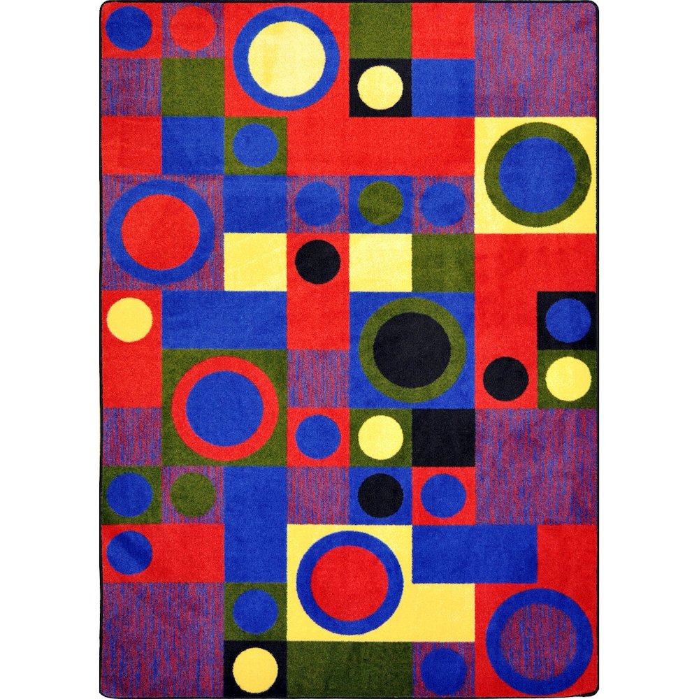Kid Essentials City Block 5'4" x 7'8" Area Rug in Color Red