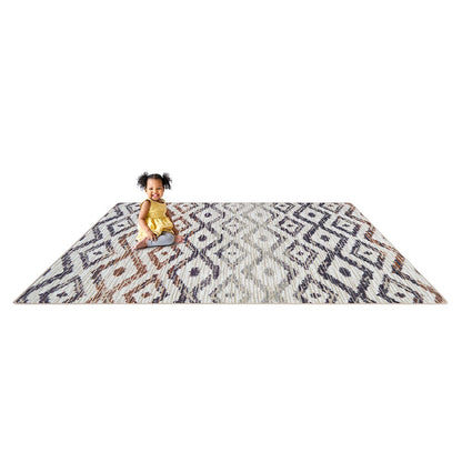 Diamond Oasis 5'4" x 7'8" Area Rug in Color Sunset
