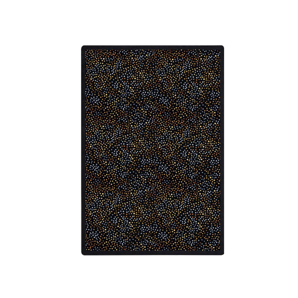 Kaleidoscope Dots Aglow 5'4" x 7'8" Area Rug in Color Gold