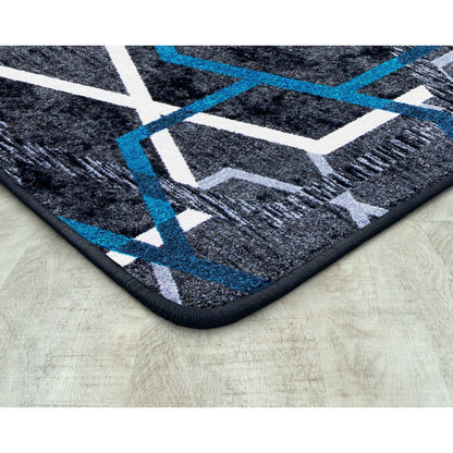 First Take Double Helix 5'4" x 7'8" Area Rug in Color Sapphire