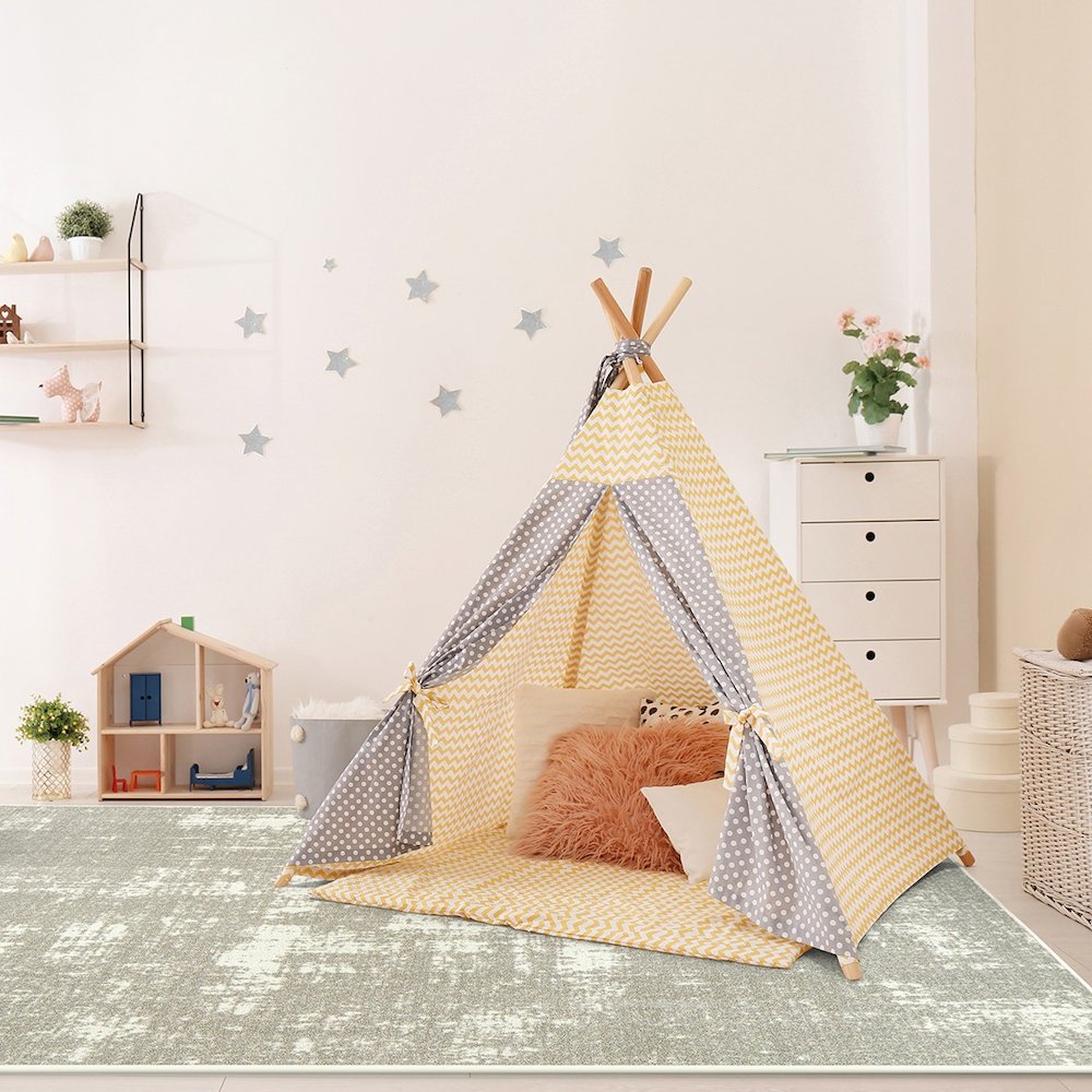 Claremont Kids Enchanted 5'4" x 7'8" Area Rug in Color Linen