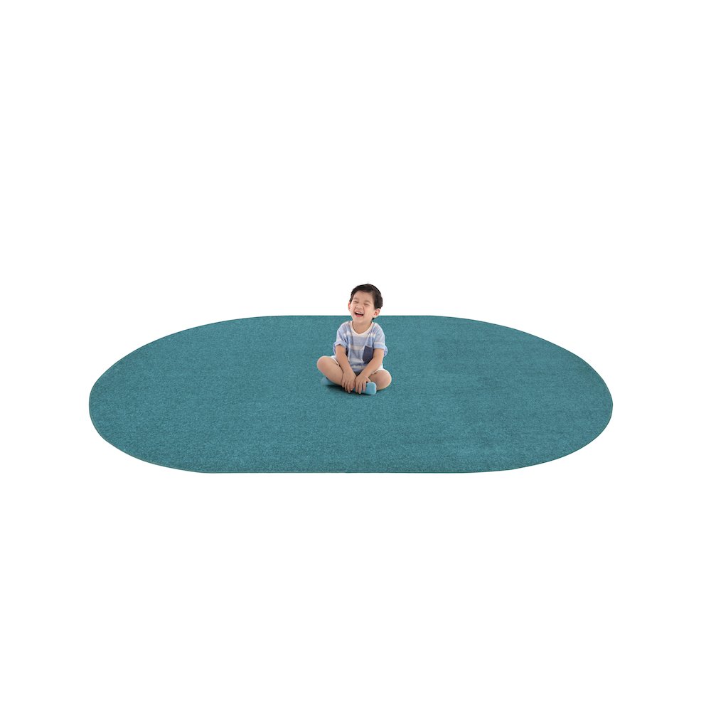 Kid Essentials Endurance 12' x 7'6" Oval Area Rug in Color Mint