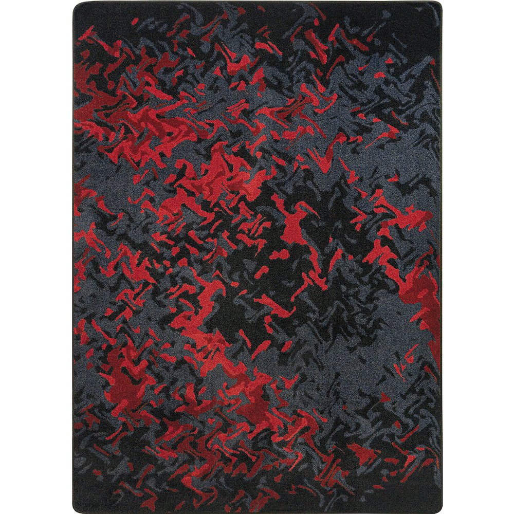 Kid Essentials Eruption 5'4" x 7'8" Area Rug in Color Ruby