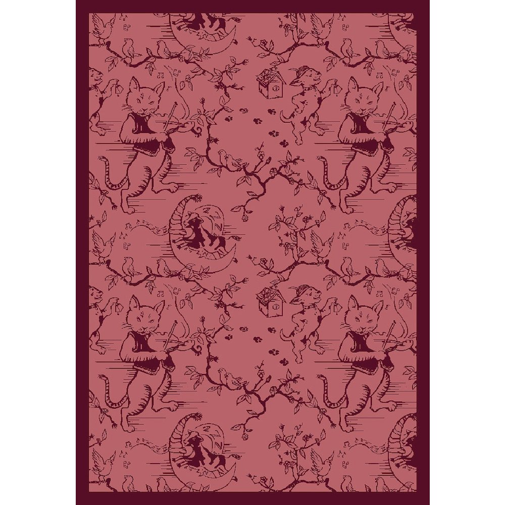 Kaleidoscope Fancy Fiddler 5'4" x 7'8" Area Rug in Color Rose