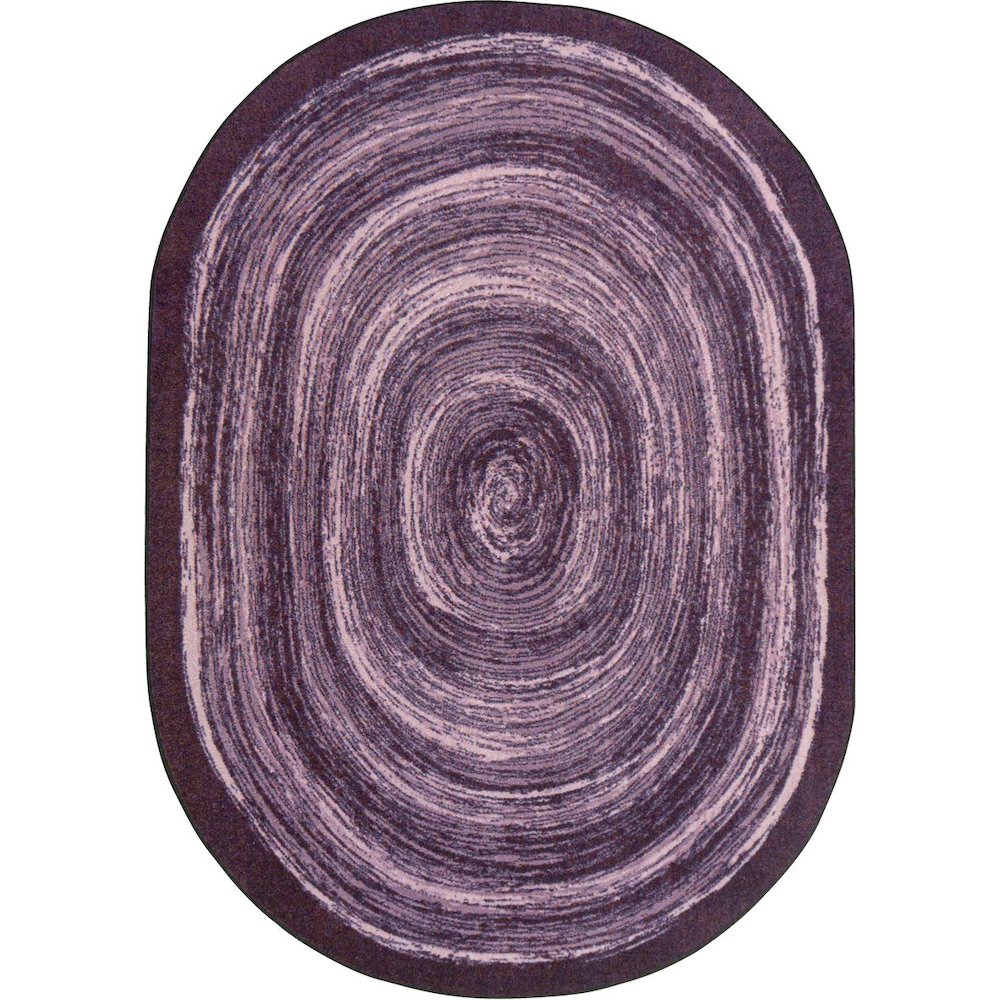 Kid Essentials Feeling Fun 7'8" x 10'9" Oval Area Rug in Color Purple