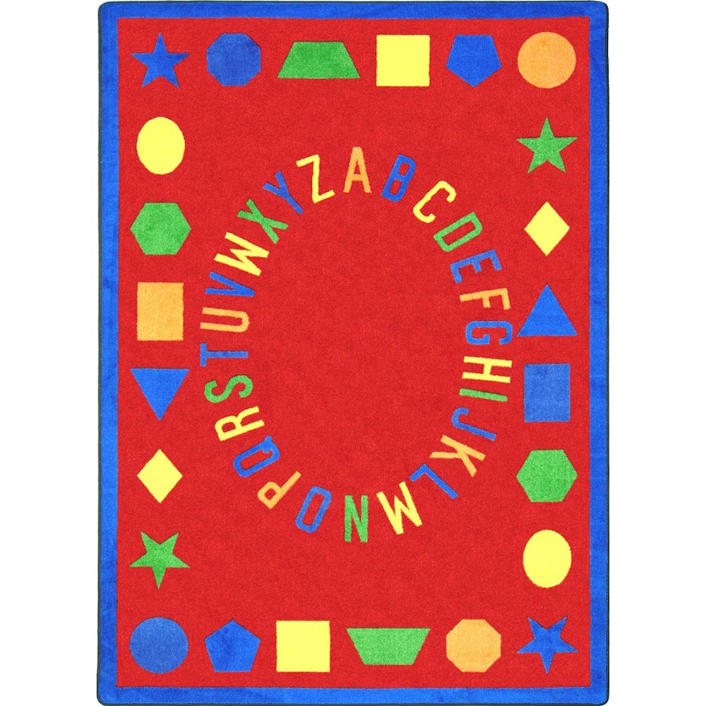 Kid Essentials First Lessons 5'4" x 7'8" Area Rug in Color Red