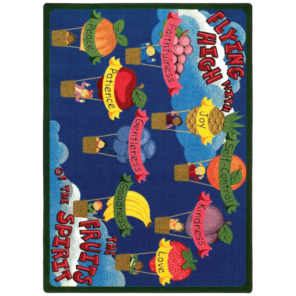 Kid Essentials Fruits of the Spirit 5'4" x 7'8" Area Rug in Color Multi