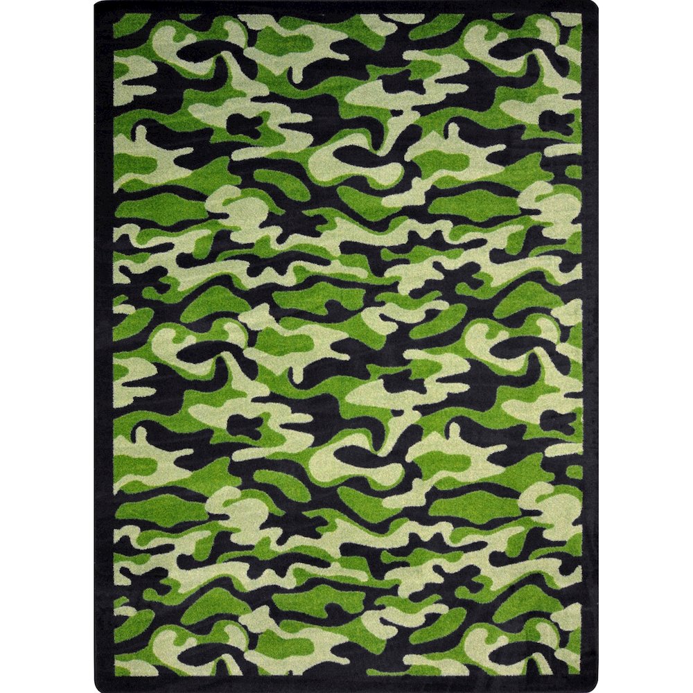 Kaleidoscope Funky Camo 5'4" x 7'8" Area Rug in Color Green