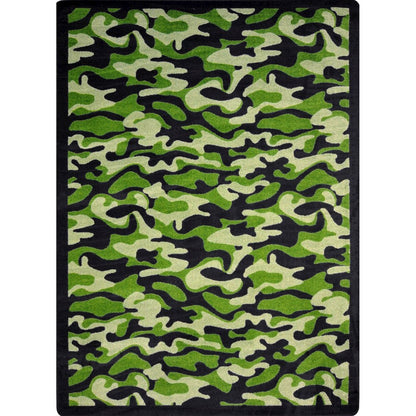 Kaleidoscope Funky Camo 5'4" x 7'8" Area Rug in Color Green