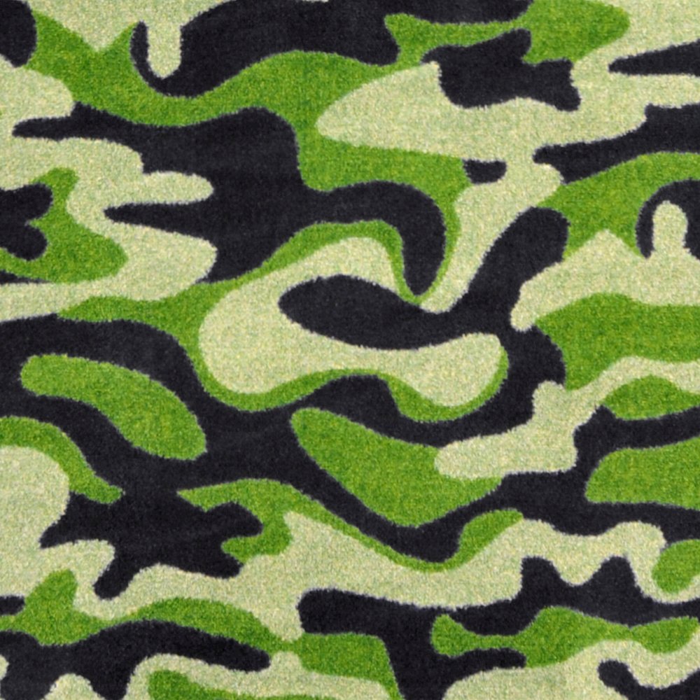 Kaleidoscope Funky Camo 5'4" x 7'8" Area Rug in Color Green