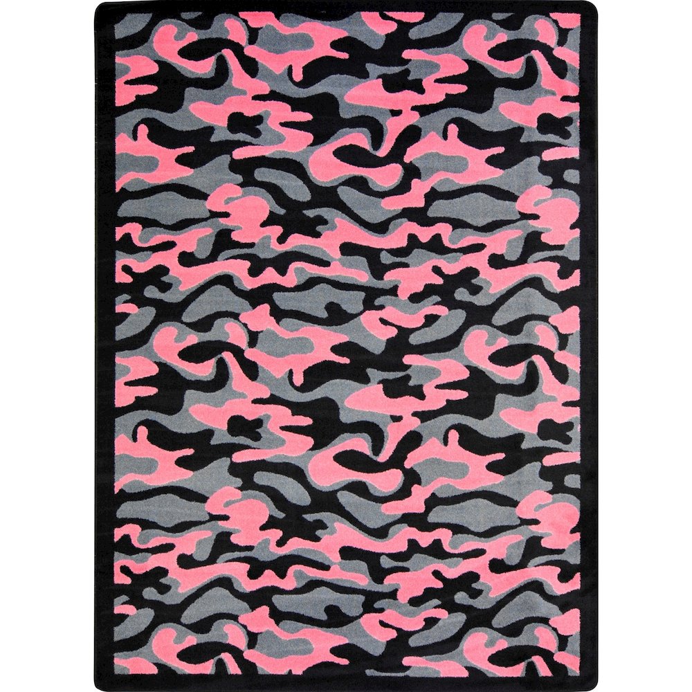 Kaleidoscope Funky Camo 5'4" x 7'8" Area Rug in Color Pink