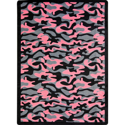 Kaleidoscope Funky Camo 5'4" x 7'8" Area Rug in Color Pink