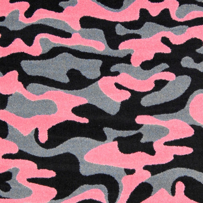 Kaleidoscope Funky Camo 5'4" x 7'8" Area Rug in Color Pink