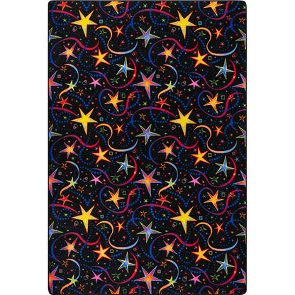 Neon Lights Have A Blast 6' x 6' Area Rug in Color Fluorescent