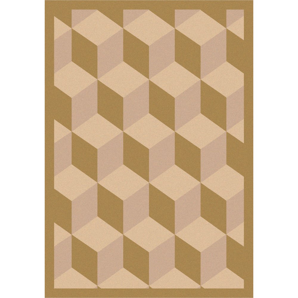 Kaleidoscope Highrise 5'4" x 7'8" Area Rug in Color Beige
