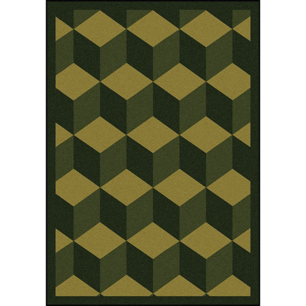 Kaleidoscope Highrise 5'4" x 7'8" Area Rug in Color Olive