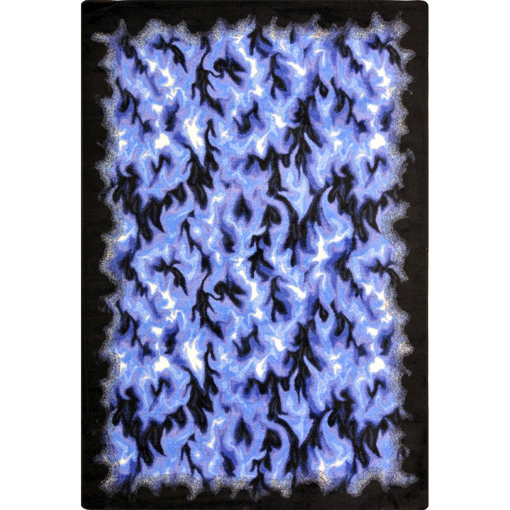 Kaleidoscope Inferno 5'4" x 7'8" Area Rug in Color Blue