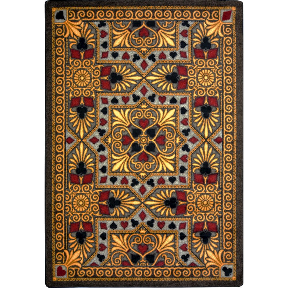 Games People Play Jackpot 5'4" x 7'8" Area Rug in Color Beige