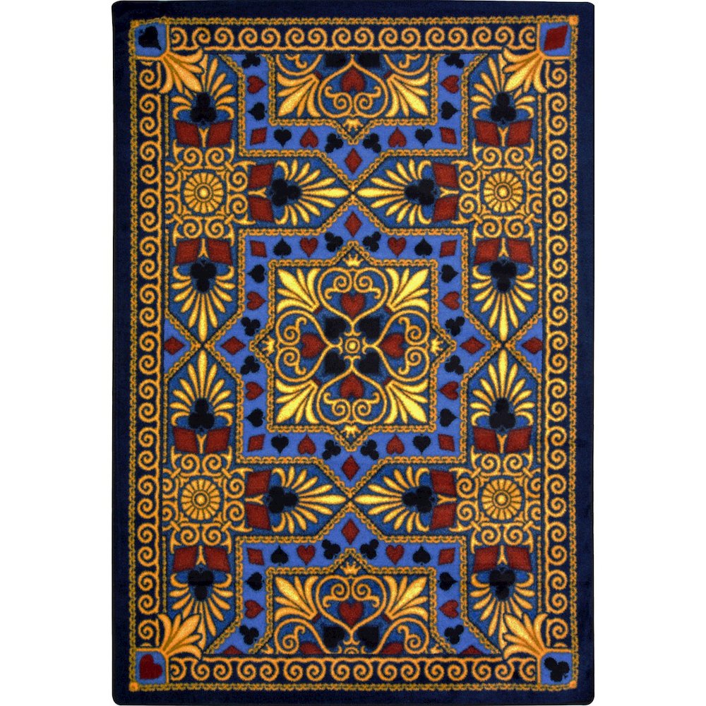 Games People Play Jackpot 5'4" x 7'8" Area Rug in Color Navy