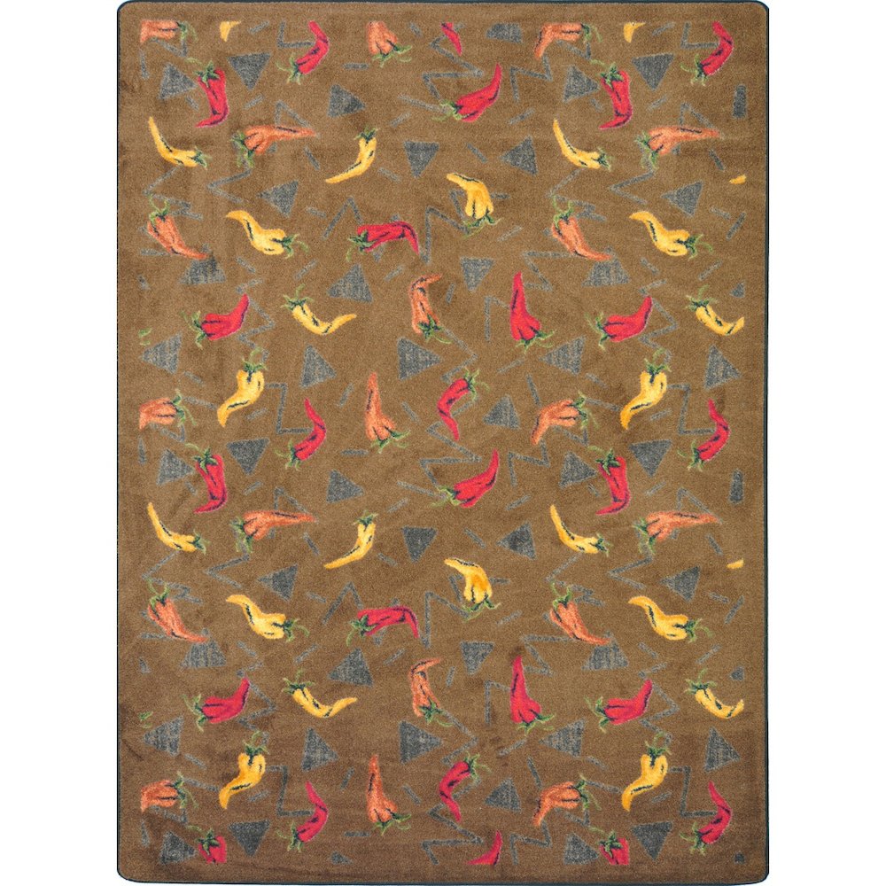 Kaleidoscope Jalapeno Fiesta 5'4" x 7'8" Area Rug in Color Chocolate