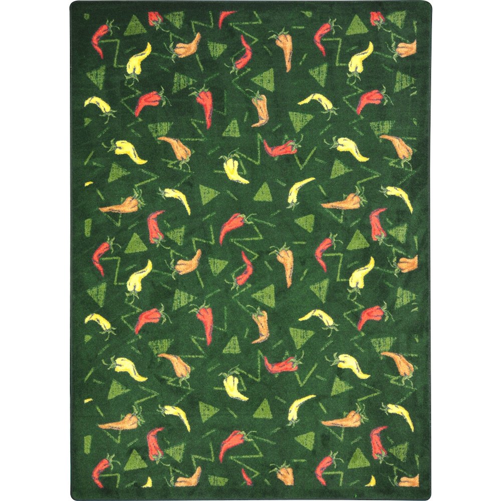 Kaleidoscope Jalapeno Fiesta 5'4" x 7'8" Area Rug in Color Emerald