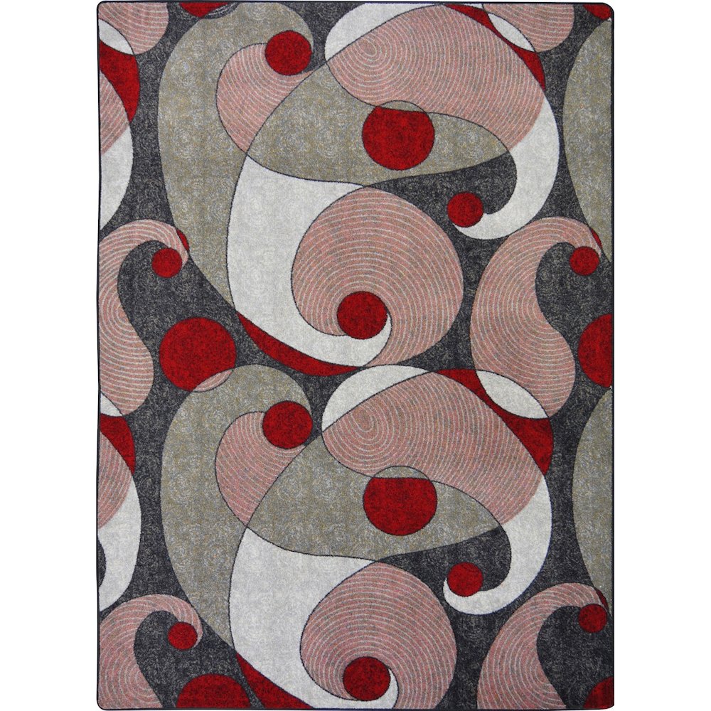 Kid Essentials Jazzy 5'4" x 7'8" Area Rug in Color Red/Gray