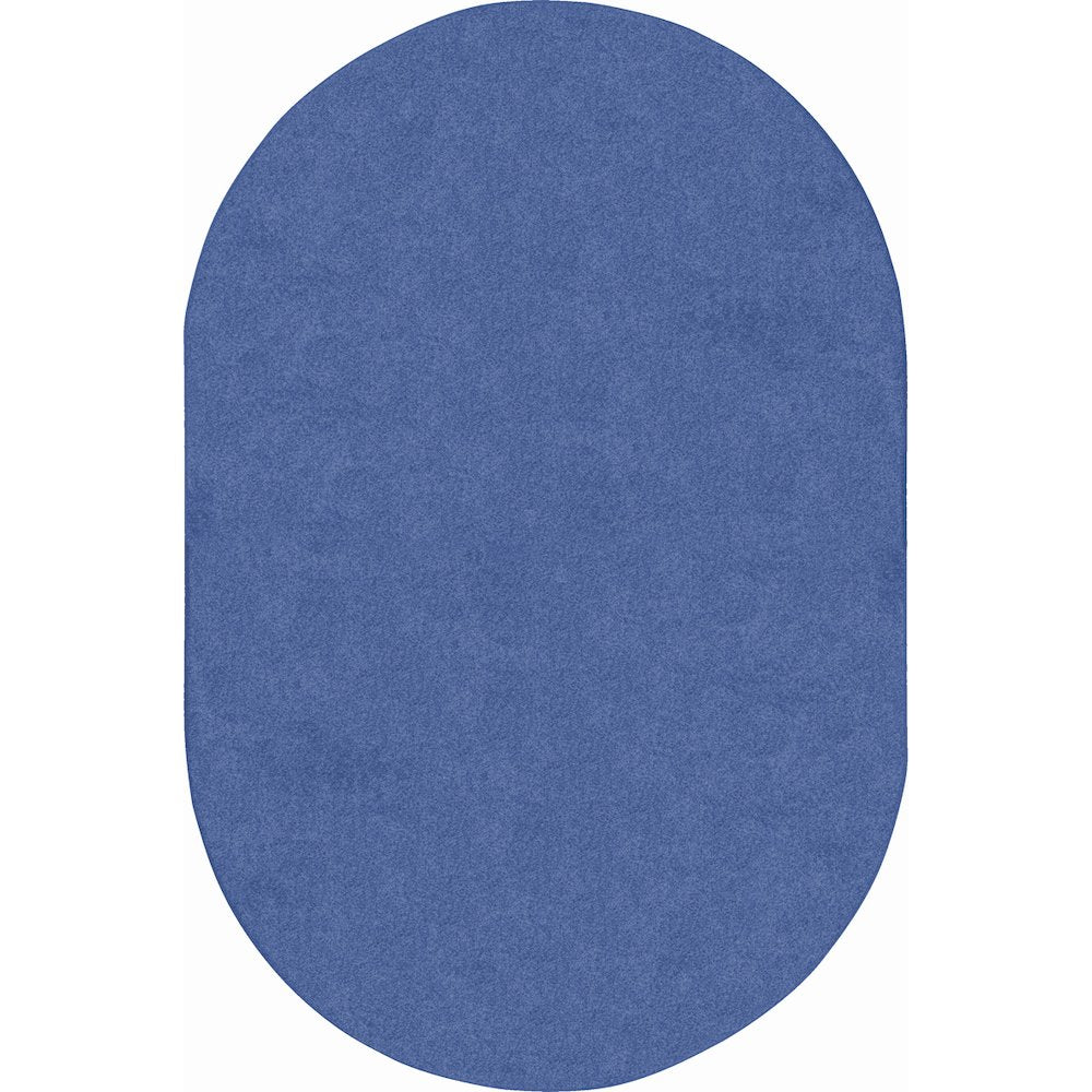 Kid Essentials Just Kidding 12' x 7'6" Oval Area Rug in Color Cobalt Blue