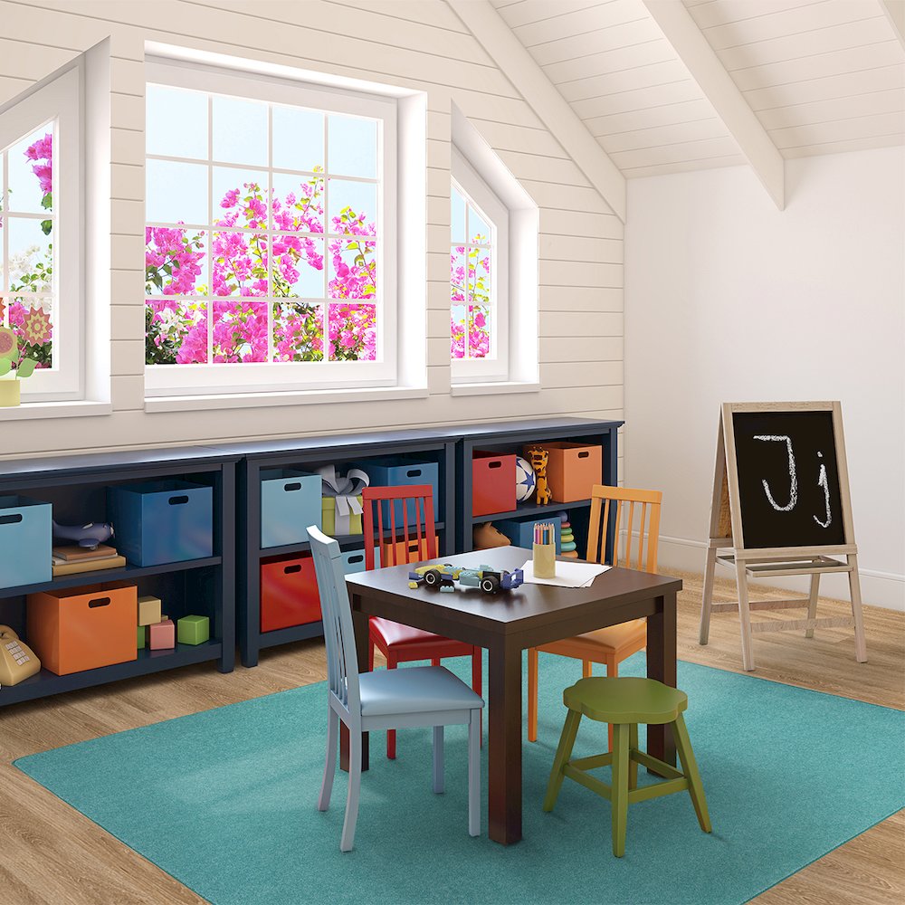Kid Essentials Just Kidding 12' x 12' Area Rug in Color Seafoam