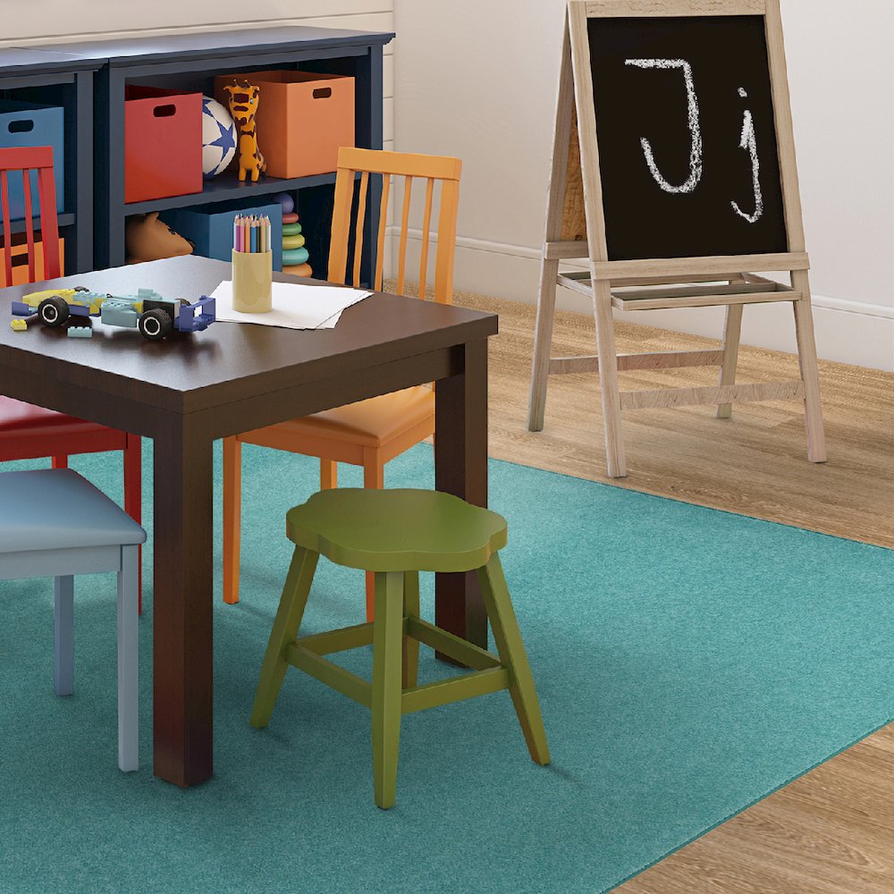Kid Essentials Just Kidding 12' x 12' Area Rug in Color Seafoam