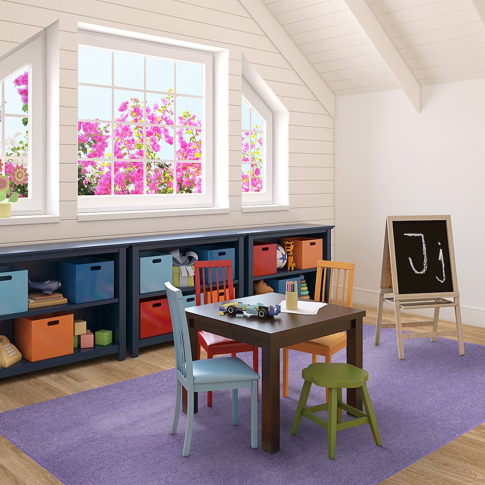 Kid Essentials Just Kidding 6' x 9' Area Rug in Color Very Violet