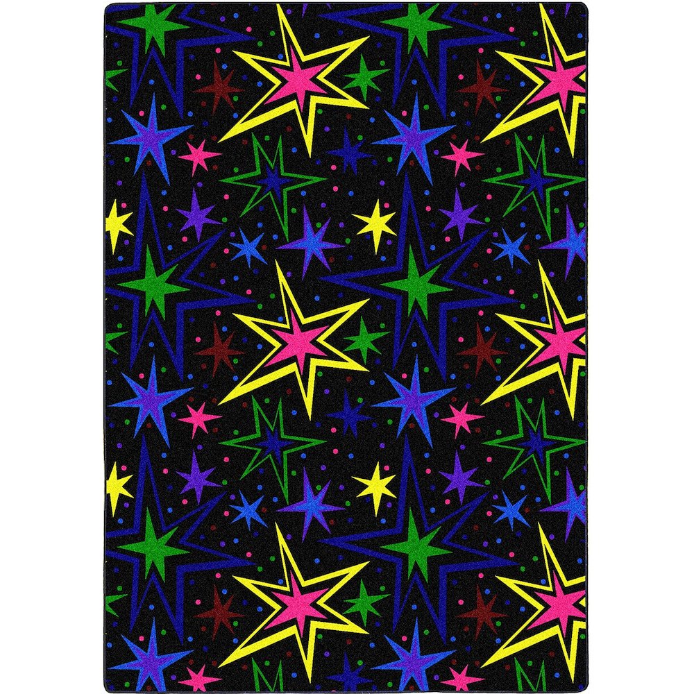 Neon Lights Kapow 6' x 6' Area Rug in Color Fluorescent