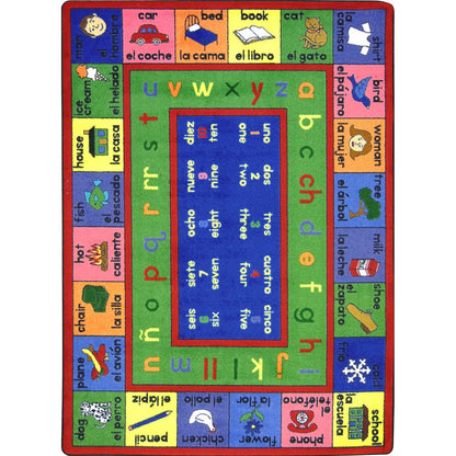 Kid Essentials LenguaLink (Spanish) 7'8" x 10'9" Area Rug in Color Multi
