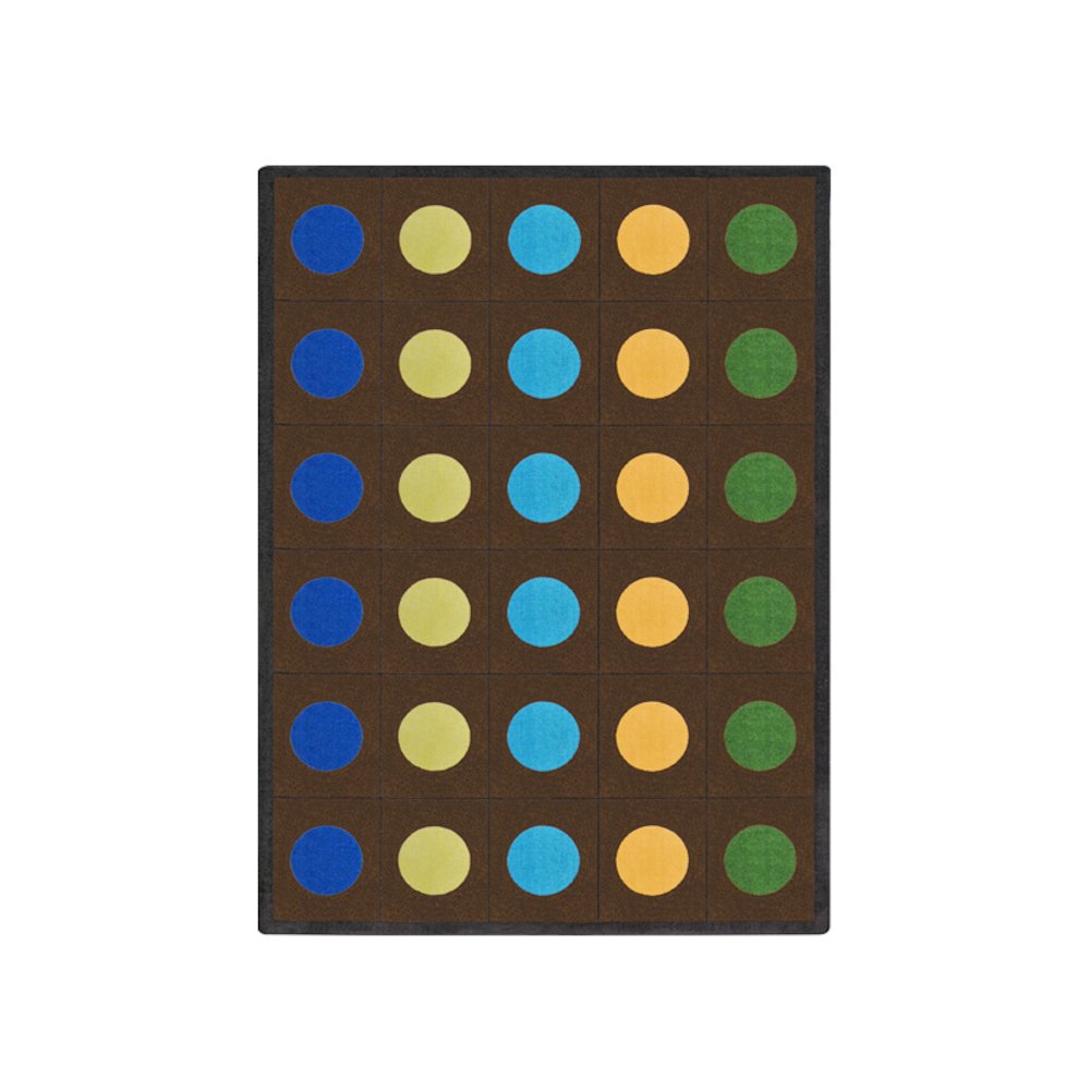 Kid Essentials Lots of Dots 10'9" x 13'2" Area Rug in Color Earthtone