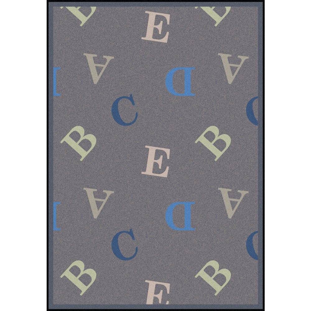 Playful Patterns Love Letters 5'4" x 7'8" Area Rug in Color Seaside
