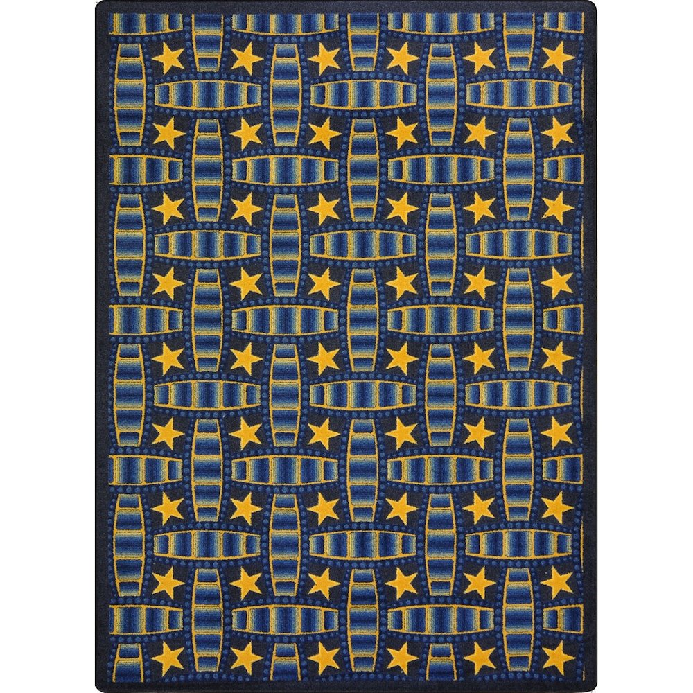 Any Day Matinee Marquee Star 5'4" x 7'8" Area Rug in Color Blue