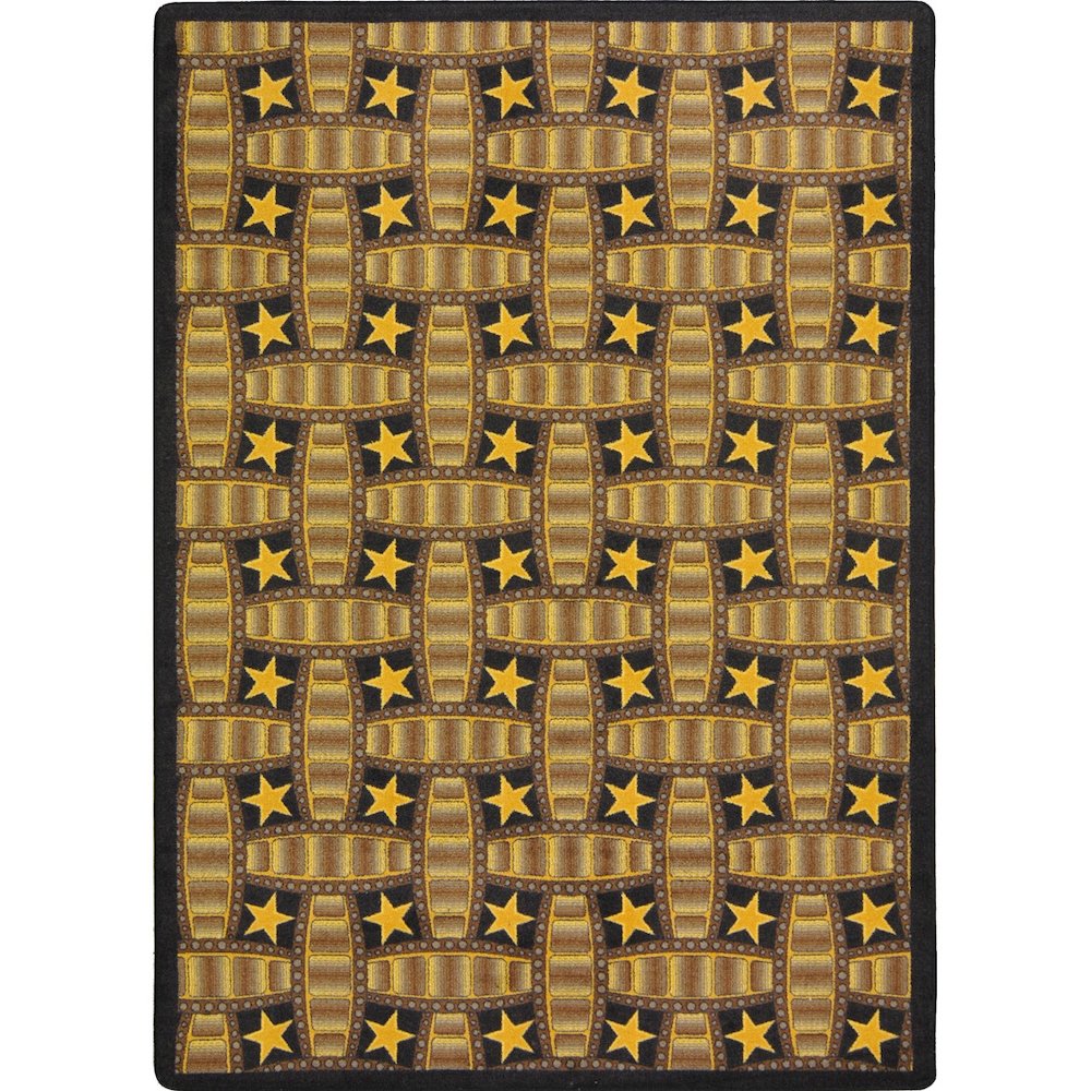 Any Day Matinee Marquee Star 5'4" x 7'8" Area Rug in Color Chocolate