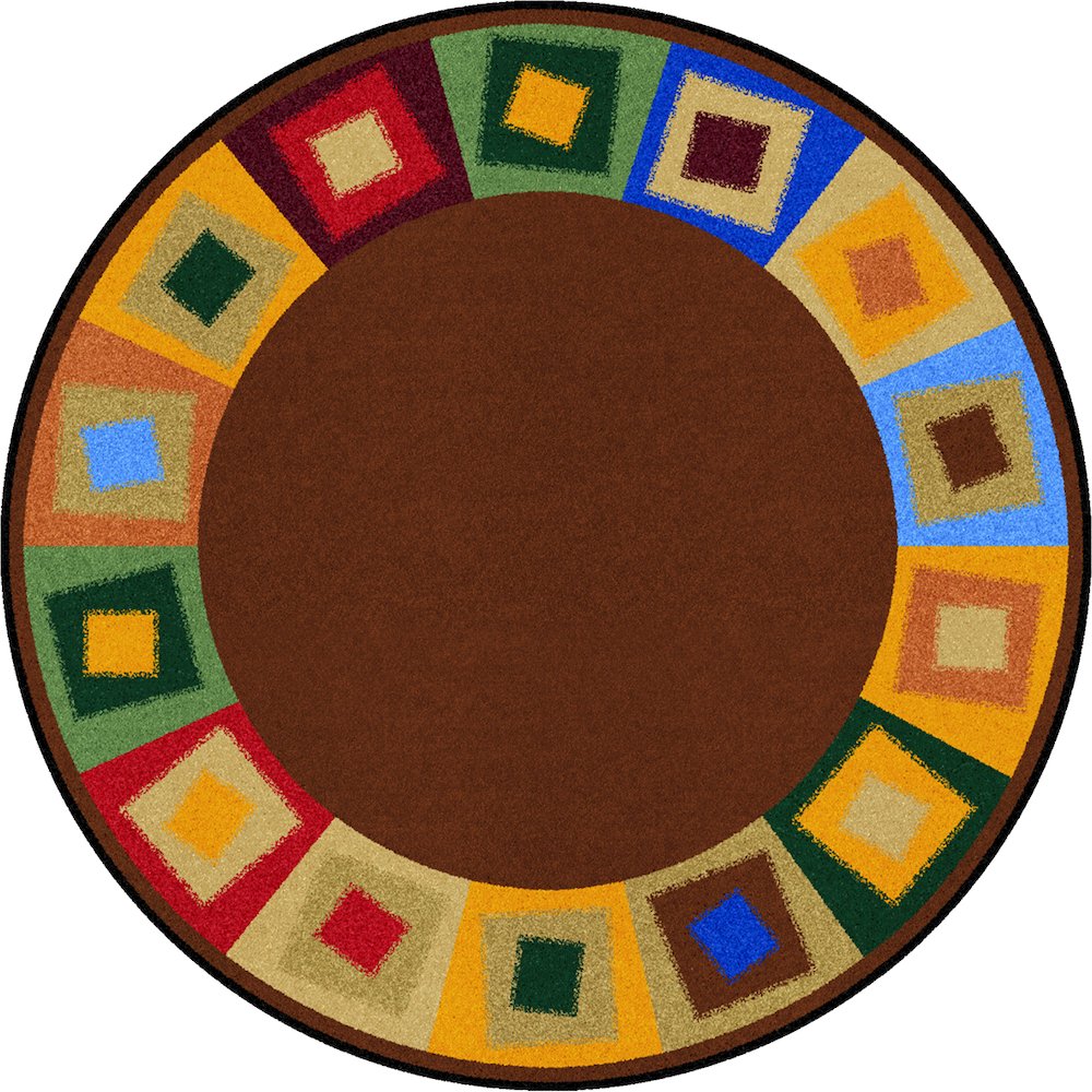 Kid Essentials Off Balance 13'2" Round Area Rug in Color Neutrals