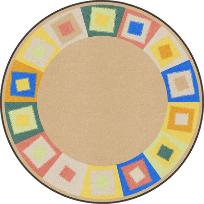 Kid Essentials Off Balance 13'2" Round Area Rug in Color Softs