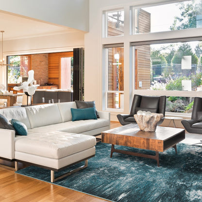 First Take On The Edge 5'4" x 7'8" Area Rug in Color Riviera