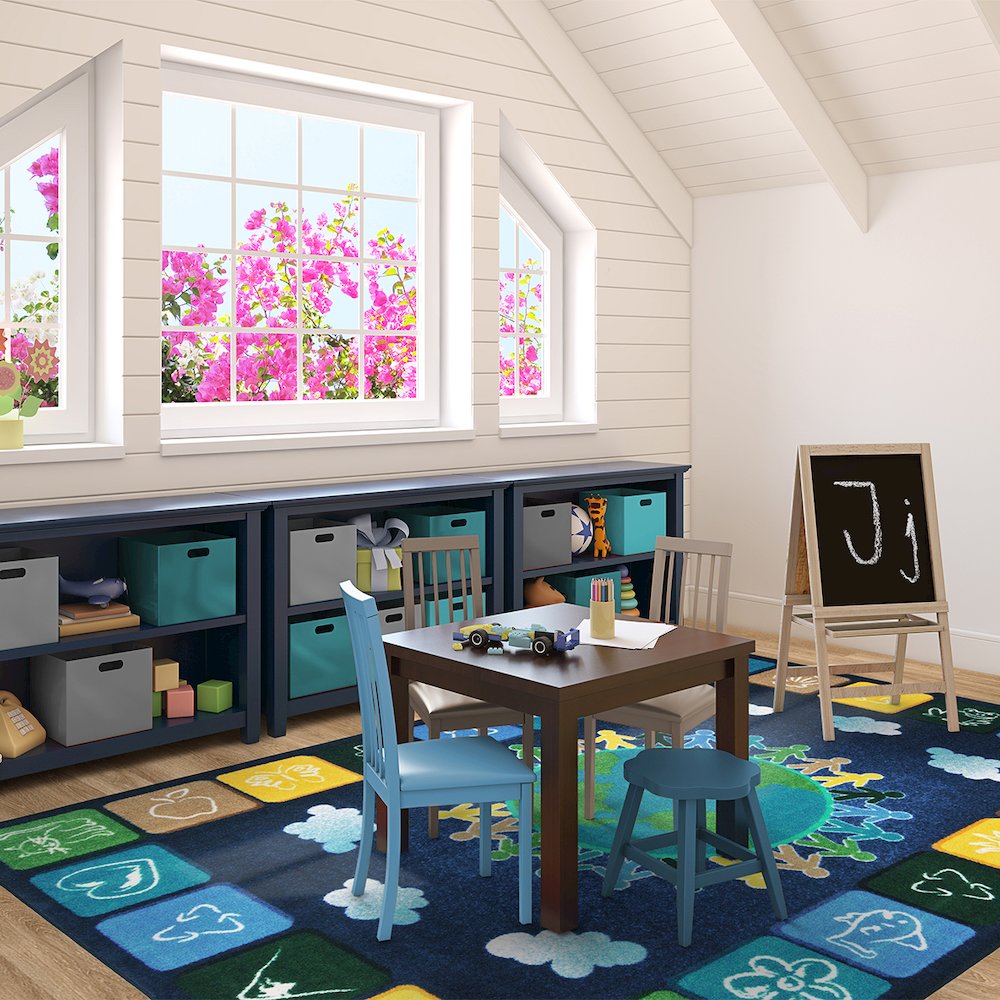 Kid Essentials One World 7'8" x 10'9" Area Rug in Color Neutrals