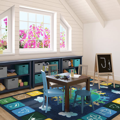 Kid Essentials One World 7'8" x 10'9" Area Rug in Color Neutrals