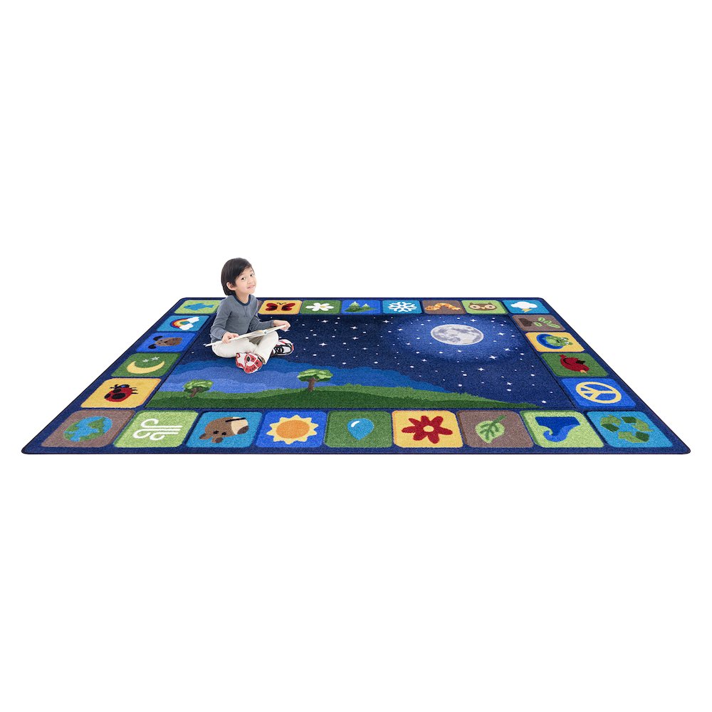 Peaceful Planet 7'8" x 10'9" Area Rug in Color Multi