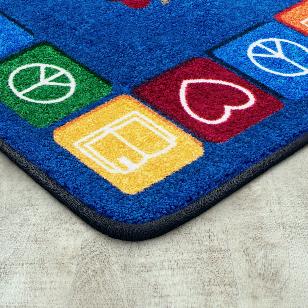 Kid Essentials Peaceful Readers 7'8" x 10'9" Area Rug in Color Multi