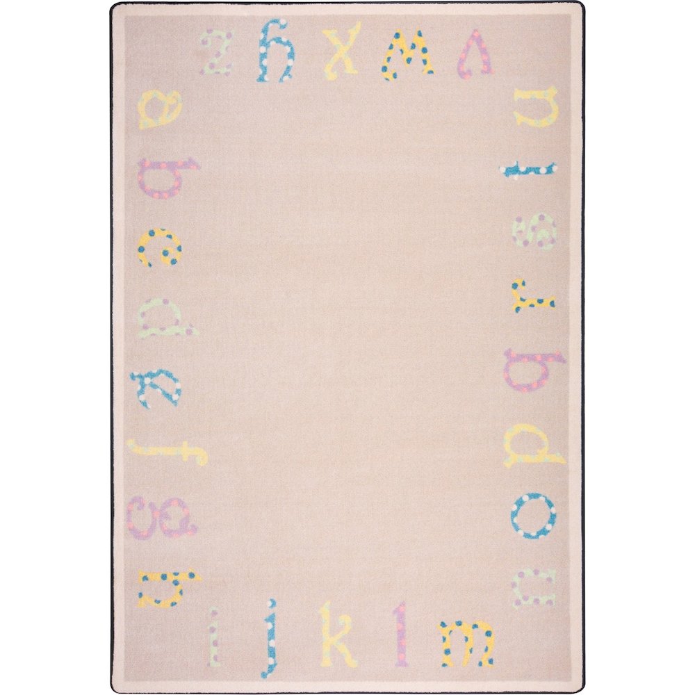 Kid Essentials Polka Dot ABC's 5'4" x 7'8" Area Rug in Color Multi