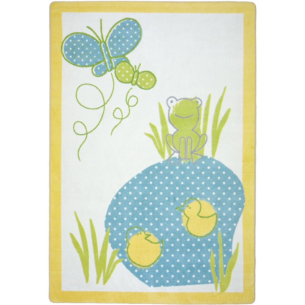 Kid Essentials Polka Dot Pool 5'4" x 7'8" Area Rug in Color Multi