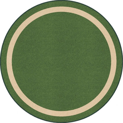 Kid Essentials Portrait 5'4" Round Area Rug in Color Greenfield